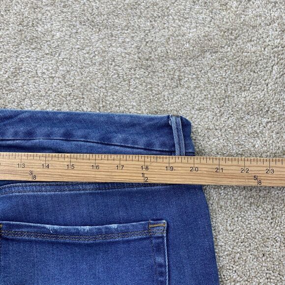 Good American Good Legs Ripped High Waist Crop Skinny Jeans Sz 20 Blue 26" 43-25 - Picture 7 of 9